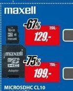 MicroSDHC 16GB CL10 + adpt 854717 MAXELL