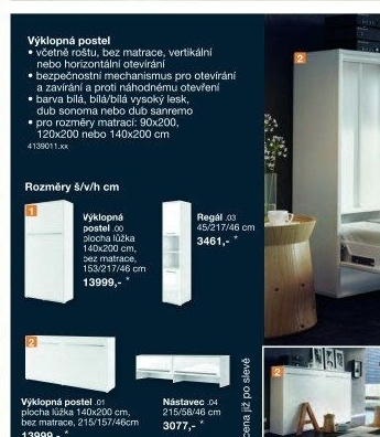 Výklopná postel CONCEPT CP-01
