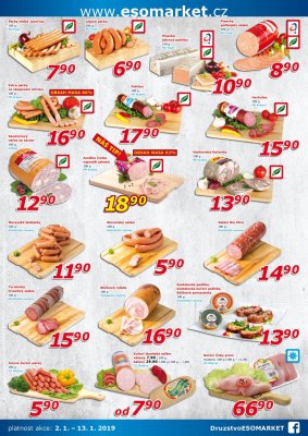 akční leták ESO MARKET 2.1.2018-13.1.2018