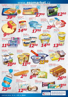 akční leták ESO MARKET 2.1.2018-13.1.2018