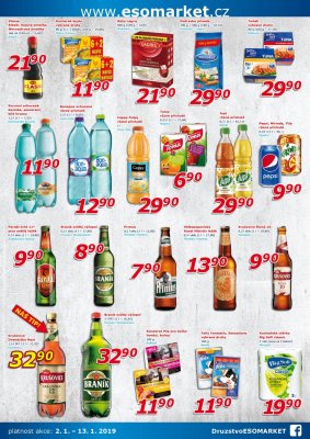 akční leták ESO MARKET 2.1.2018-13.1.2018