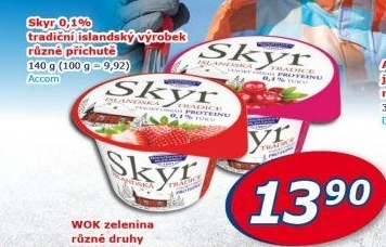 Dezert zakysaný ochucený Skyr Bohušovická mlékárna