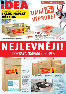akční leták IDEA nábytek 1.1.2019-14.1.2019