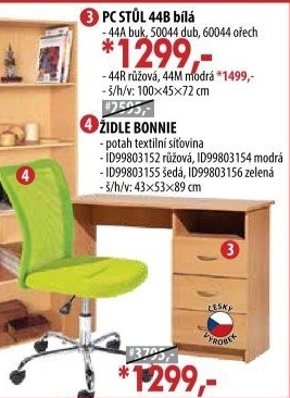 Psací stůl 44 bílá