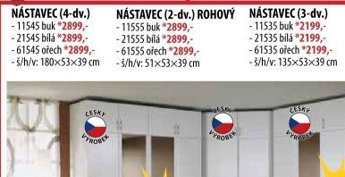 Nástavec ESO 4dveřový 11545 buk