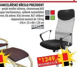 Kancelářské křeslo PREZIDENT černá K1
