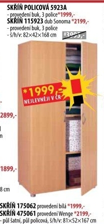 Policová skříň 5923 buk