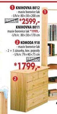 Knihovna 8012 lakovaná