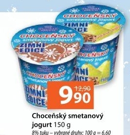 Jogurt smetanový ochucený Choceňský