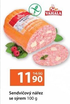 Nářez sendvičový se sýrem Váhala