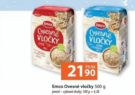 Ovesné vločky jemné Emco
