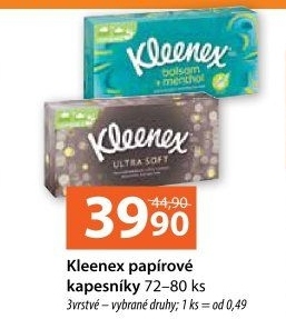 Papírové kapesníčky 3vrstvé Kleenex - box