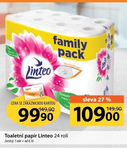 Toaletní papír 2vrstvý Linteo