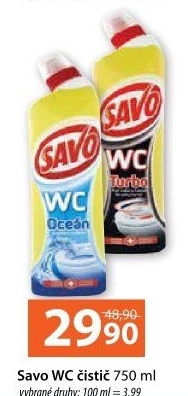 Gelový čistič WC Savo