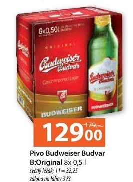 Pivo světlý ležák B: Original Budweiser Budvar