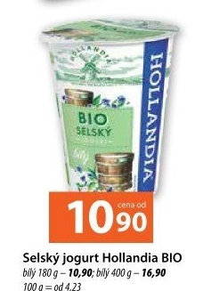 Bílý jogurt selský bio Hollandia