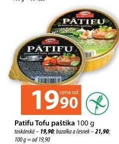 Paštika rostlinná tofu Patifu Veto