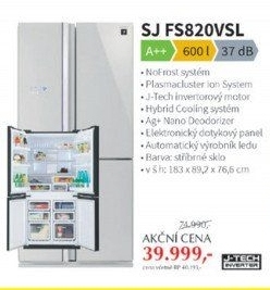 SJ FS820VSL CHLADNIČKA SBSSHARP