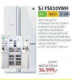 SJ FS810VWH CHLADNIČKA SBSSHARP