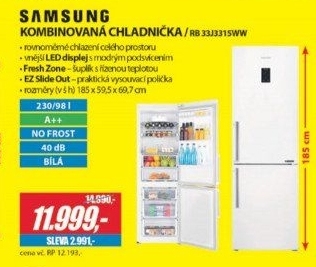 RB 33J3315WW CHLADNIČKA KOMBI.SAMSUNG