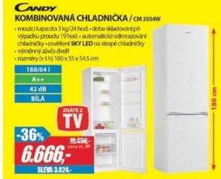 CM 3354W CHLADNIČKA KOMBI.CANDY