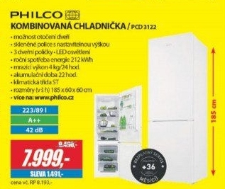 PCD 3122 komb.chladničkaPHILCO