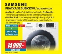 WD 80M4A43JW PRAČKA SE SUŠIČKOU SAMSUNG
