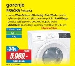 WE 60S3 PRAČKA SLIMGORENJE