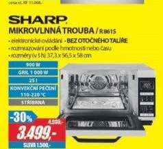 R 861S MIKROVLNNÁ TROUBASHARP