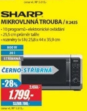 R 243S MIKROVLNNÁ TROUBASHARP