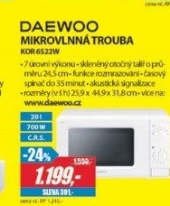KOR 6S22W MIKROVLNNÁ TROUBADAEWOO