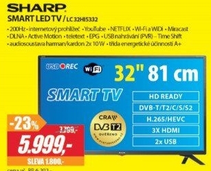 LC 32HI5332 SMART DVB-S2/T2 H265SHARP