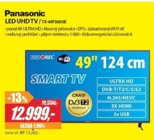 TX 49FX603E LED ULTRA HD TVPANASONIC