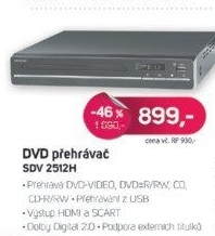 SDV 2512H HDMI DVD přehrávač SENCOR