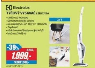 EERC70IW TYČOVÝ VYSAVAČ 2v1ELECTROLUX