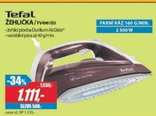 FV4961E0 NAPAŘOVACÍ ŽEHLIČKATEFAL