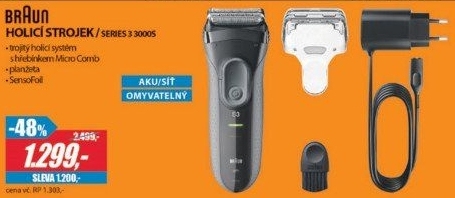 SERIES 3 3000s HOLICÍ STROJEK BRAUN