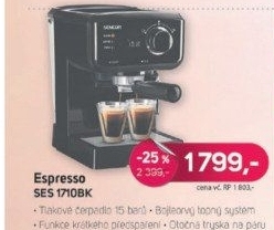 SES 1710BK EspressoSENCOR