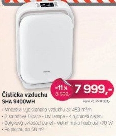 SHA 9400WH čistička vzduchuSENCOR