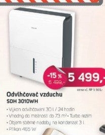 SDH 3010WH odvlhčovač vzduchu SENCOR