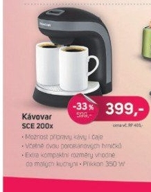 SCE 2000BK kávovarSENCOR