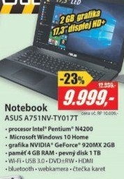 A751NV-TY017T 17,3 N4200 4G 1TB 2GB ASUS