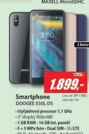 X50L DualSIM 1GB 16GB BlackDOOGEE
