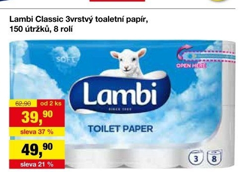 Toaletní papír 3vrstvý Lambi