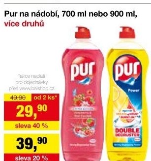 Prostředek na nádobí Pur