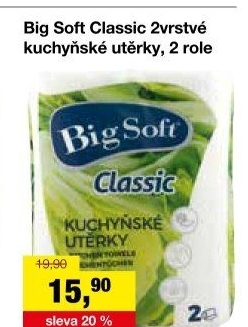 Utěrky kuchyňské 2vrstvé Classic Big Soft
