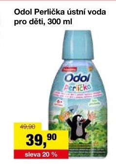 Ústní voda dětská Odol Perlička