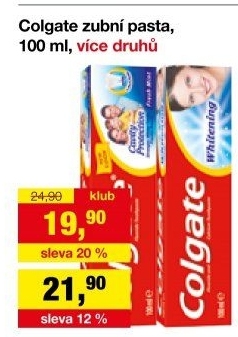 Pasty na zuby Colgate