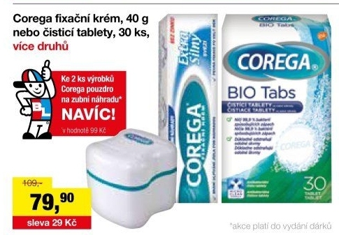 Antibakteriální tablety na zubní protézy Bio Corega