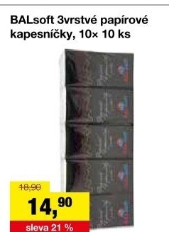 Papírové kapesníčky 3vrstvé Bal Soft
